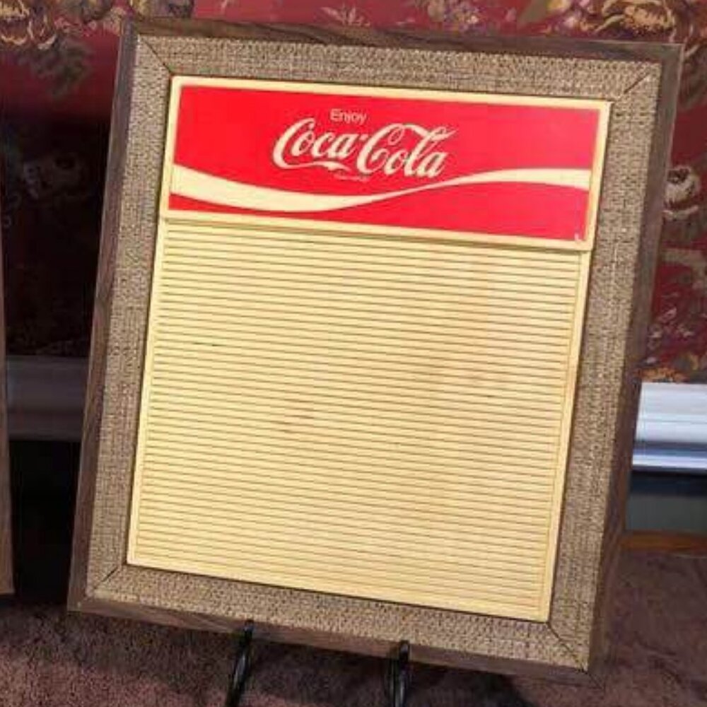 Pair of Vintage Coca Cola Plastic Menu Board Signs - Picture 4 of 5